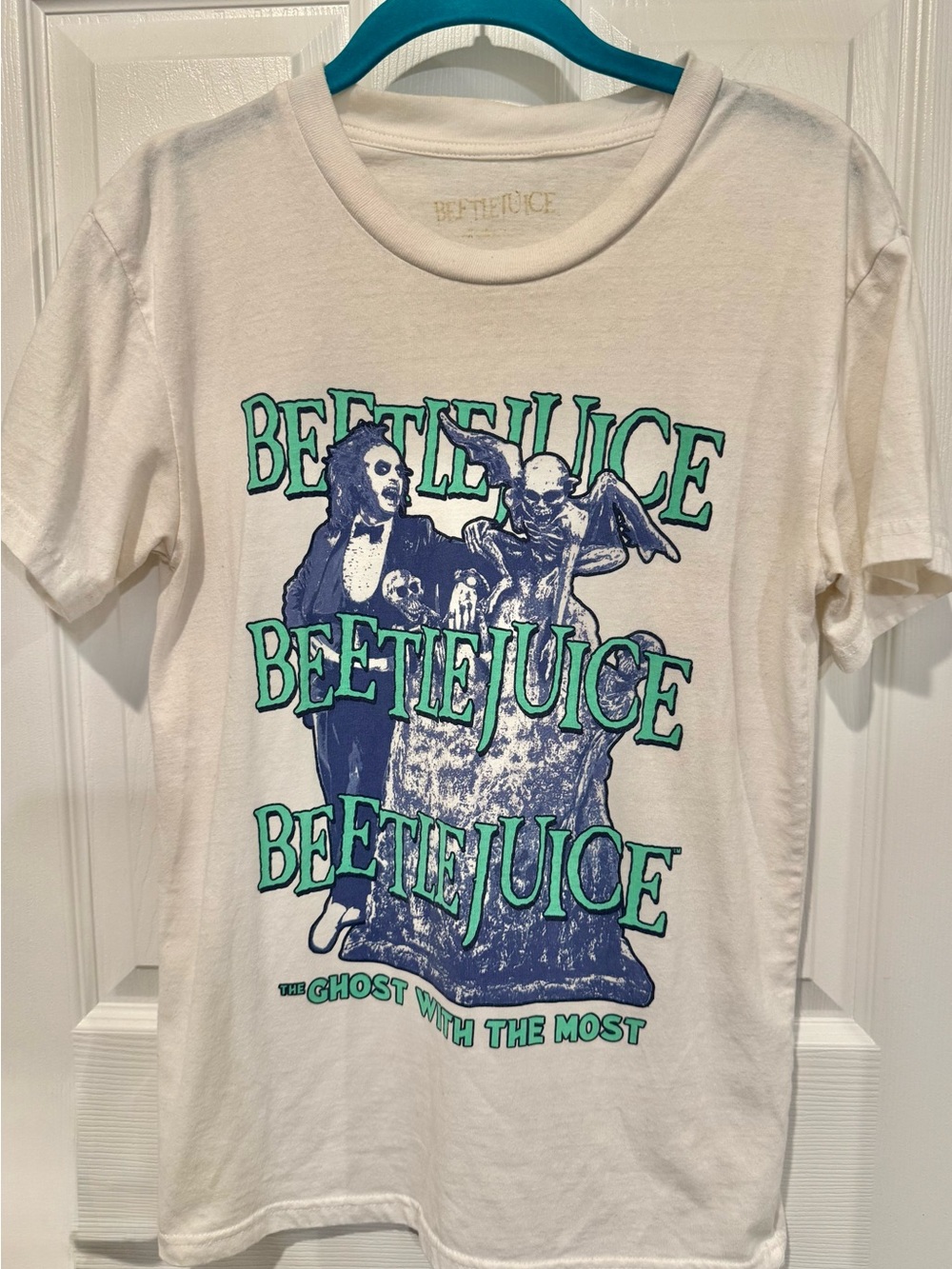 Beetlejuice The Ghost With The Most Graphic Tee Shirt White Small